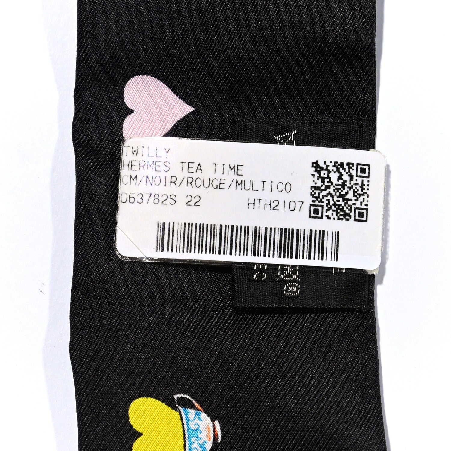 Hermes Silk Tea Time Twilly Black Rouge Multicolor 4 of 4