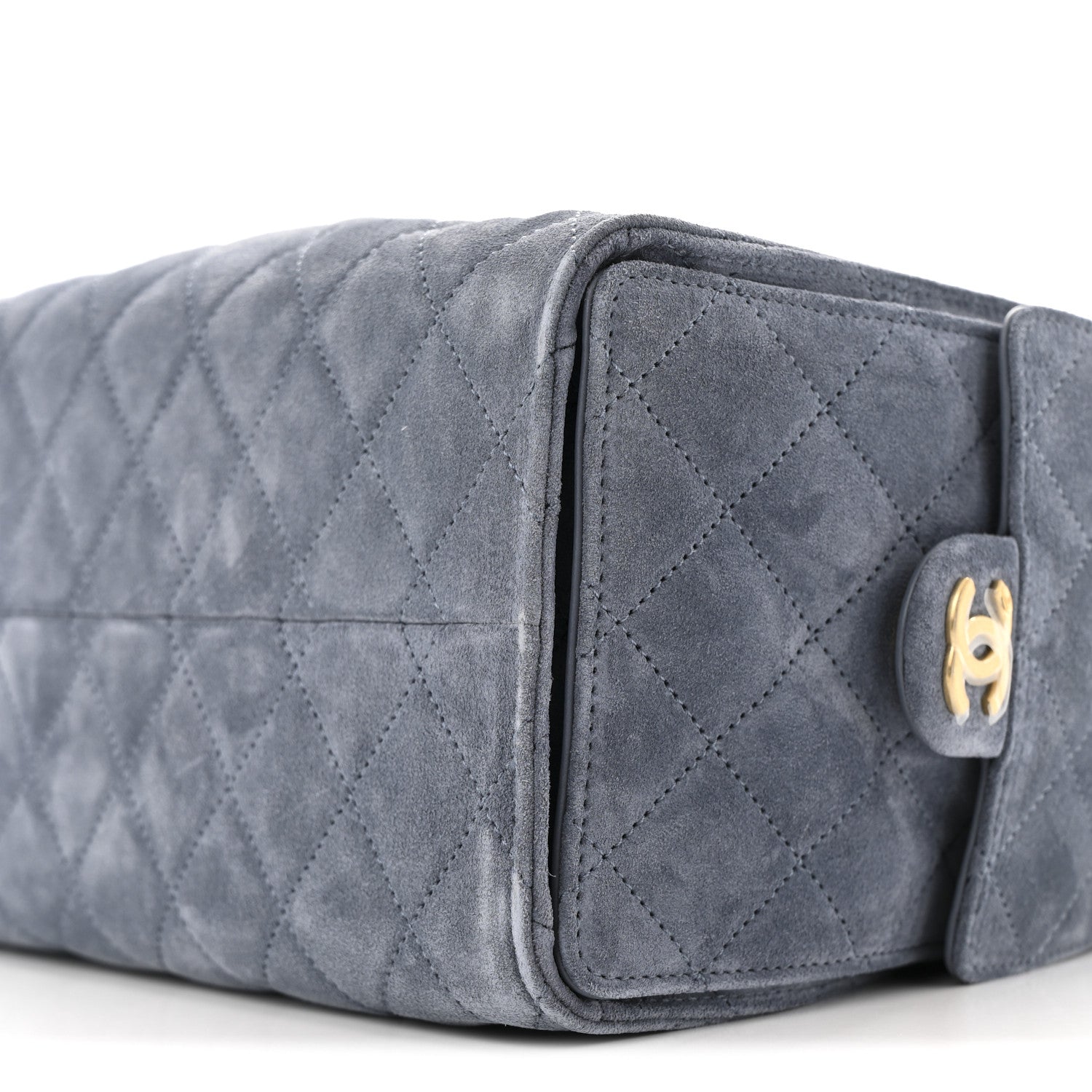 Chanel Suede Quilted Small Chanel 25 Handbag Blue 10 of 10