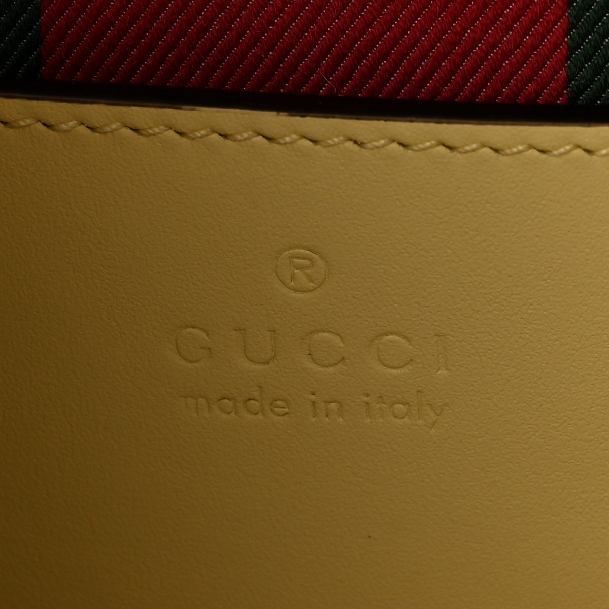 Gucci GG Supreme Monogram Emblem Small Shoulder Bag Yellow 5 of 9