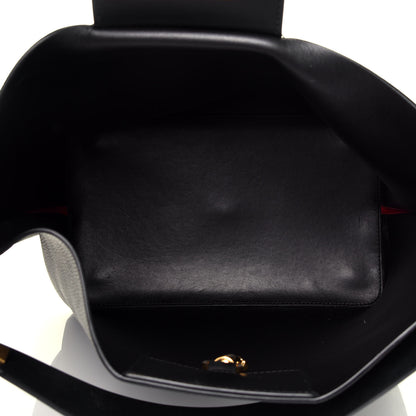 Valentino Garavani Grainy Calfskin Escape Hobo Bag Black 6 of 10