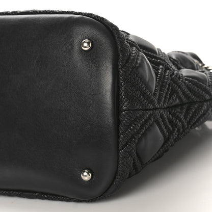 Chanel Lambskin Quilted Astrakan Drawstring Shoulder Bag Black 8 of 9