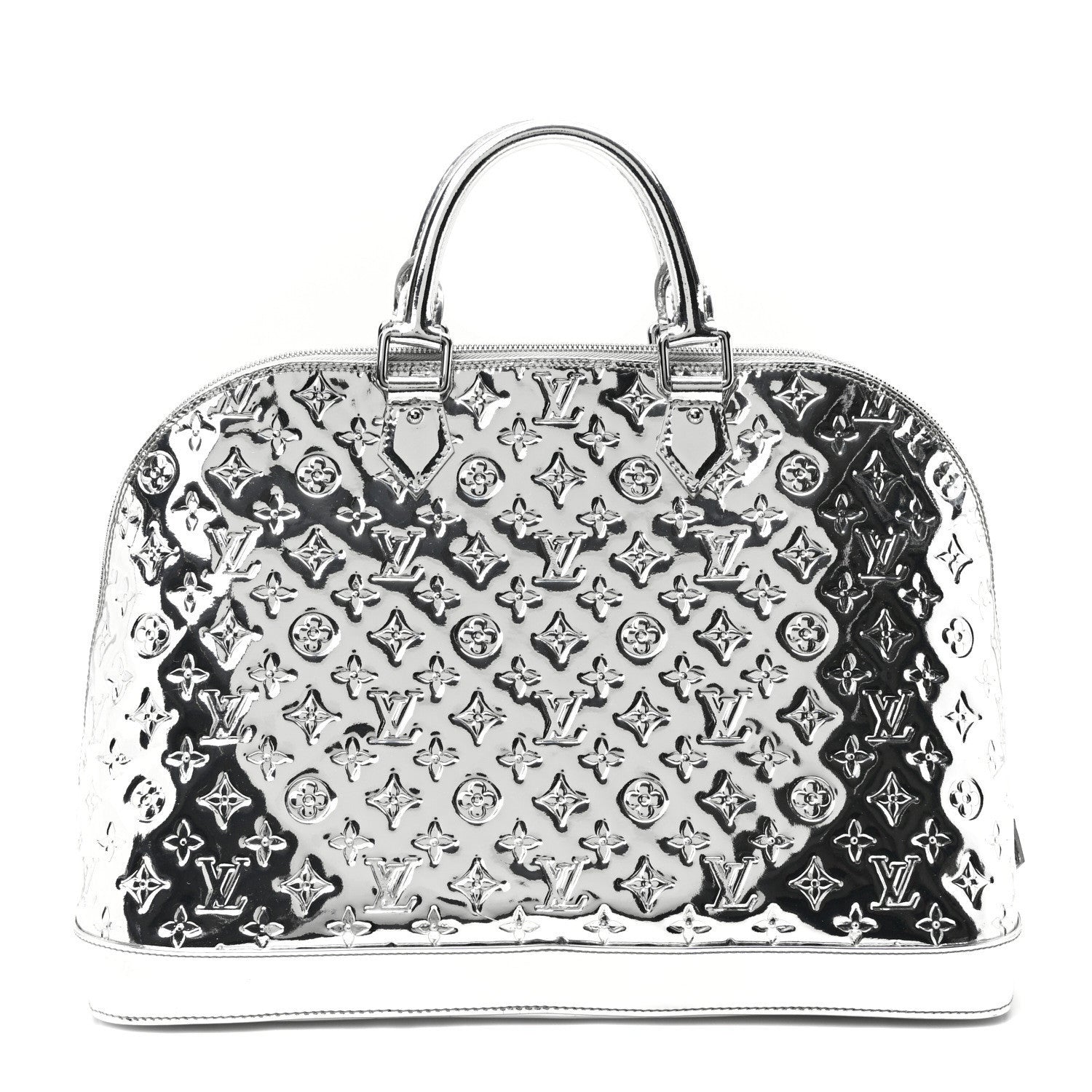 Louis Vuitton Monogram Miroir Alma GM XL Silver 1 of 9