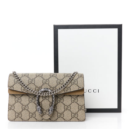 Gucci GG Supreme Monogram Super Mini Dionysus Shoulder Bag Taupe 10 of 10