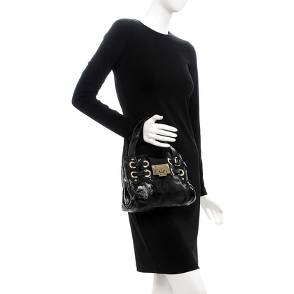 Jimmy Choo Patent Mini Riki Black 2 of 6