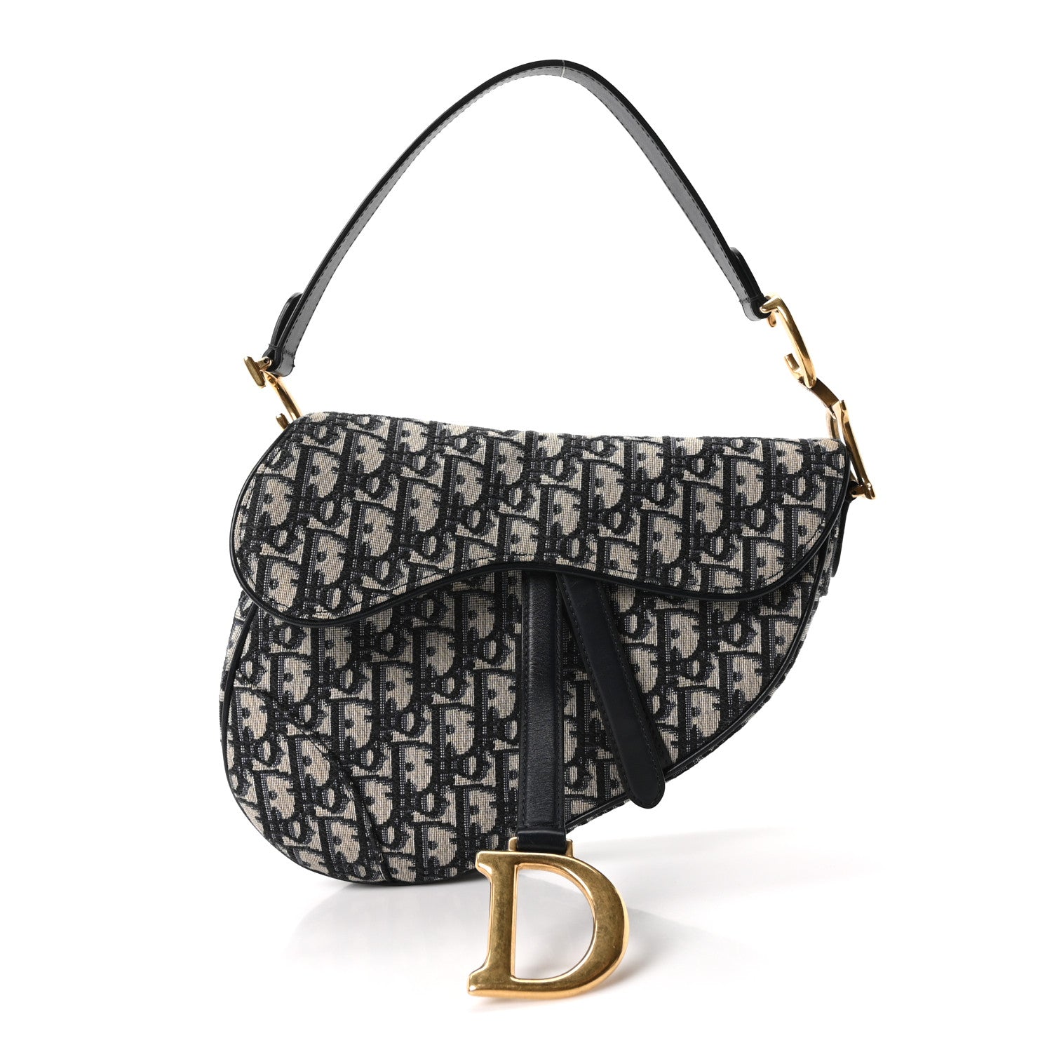Christian Dior Oblique Saddle Bag Blue 1 of 10