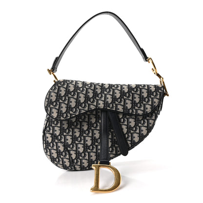 Christian Dior Oblique Saddle Bag Blue 1 of 10