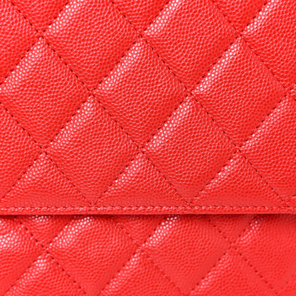 Chanel Caviar Quilted Large Golden Class Pouch Red 7 of 11