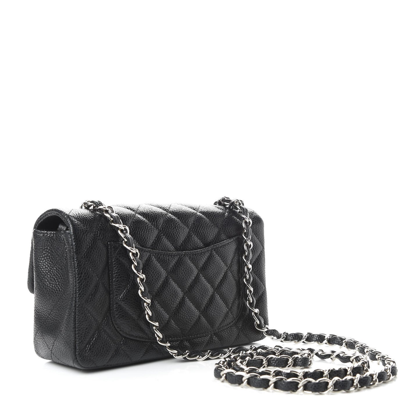 Caviar Quilted Mini Rectangular Flap Black