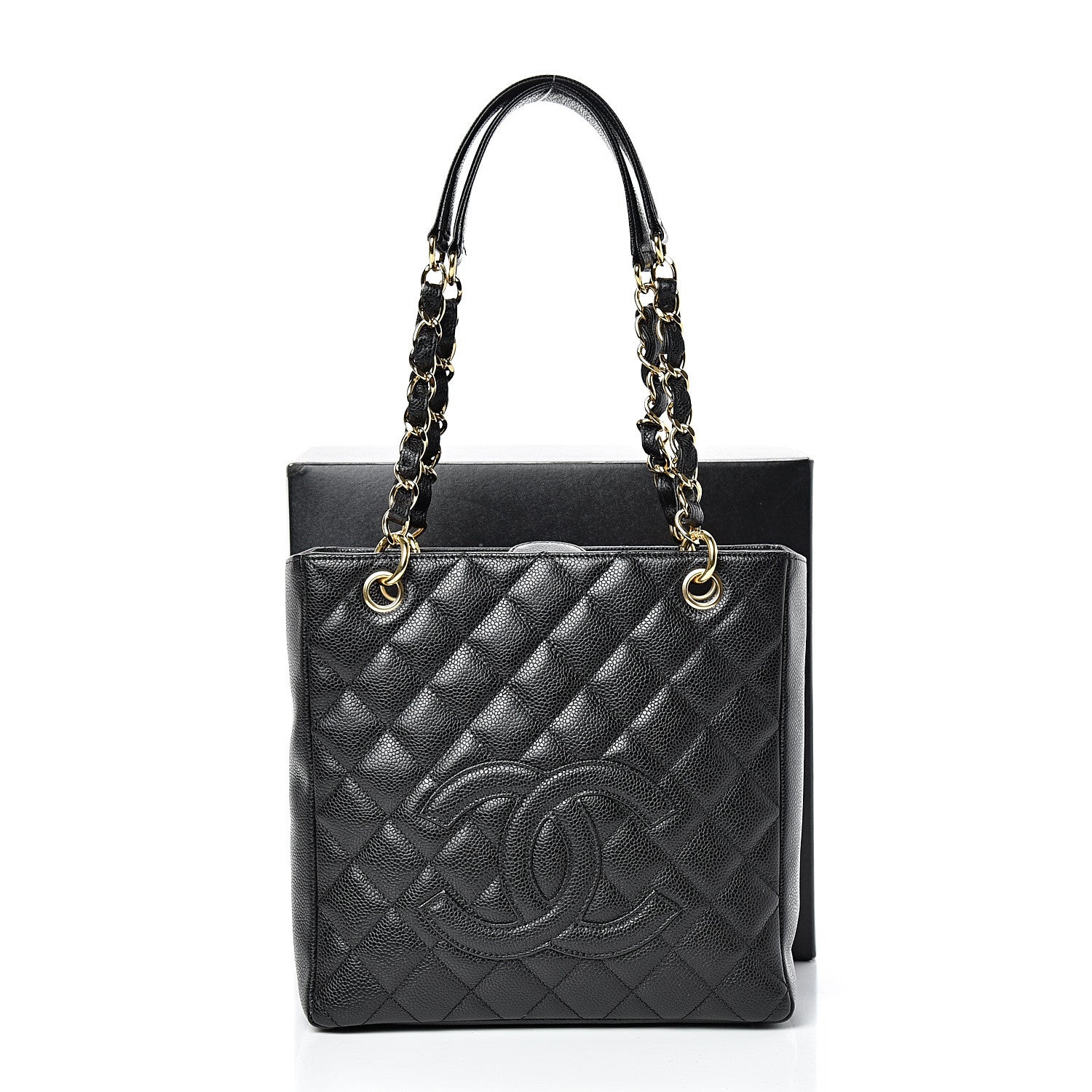 Chanel Caviar Quilted Petit Shopping Tote PST Black 10 of 10
