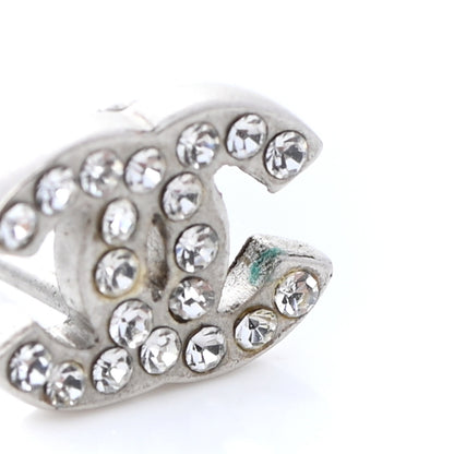 Chanel Crystal CC Earrings Silver 5 of 5
