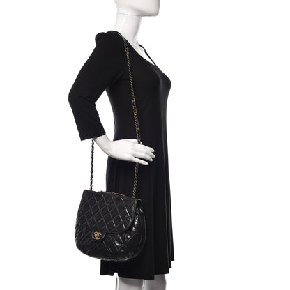 Chanel Glazed Calfskin Quilted Medium Bubble CC Flap Black 2 of 12
