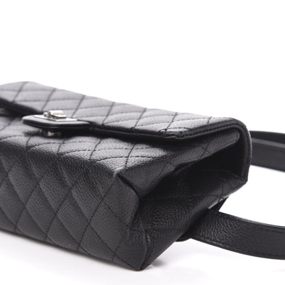Chanel Grained Calfskin Quilted 2.55 Reissue Flap Belt Bag Clutch Black 9 of 10
