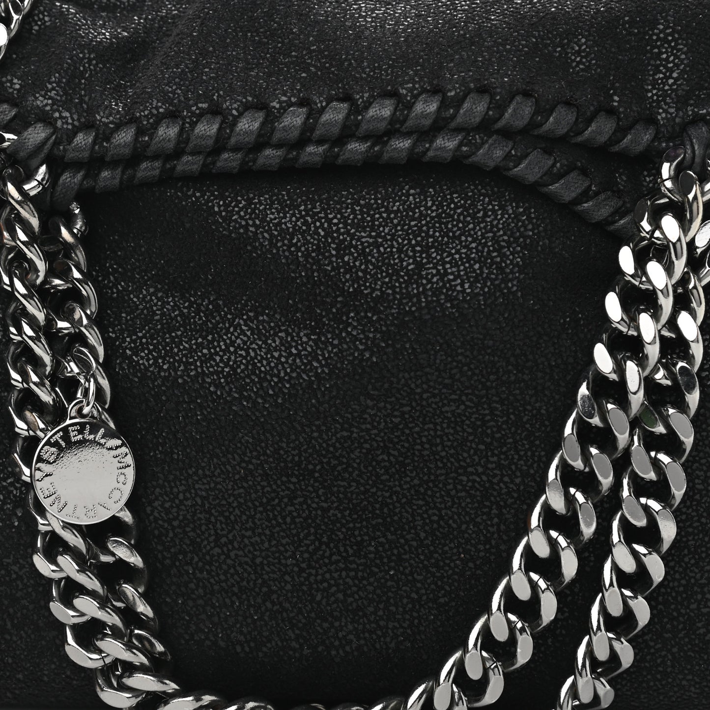 Shaggy Deer Mini Falabella Fold Over Tote Black