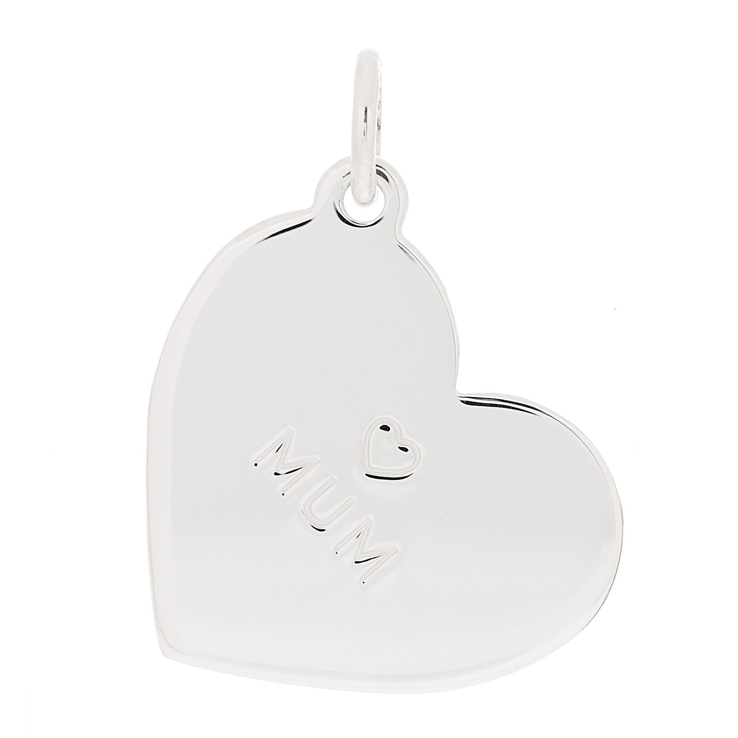 Tiffany Sterling Silver Mum Heart Charm 1 of 5