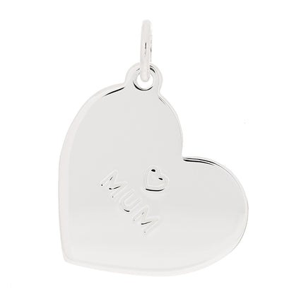 Tiffany Sterling Silver Mum Heart Charm 1 of 5