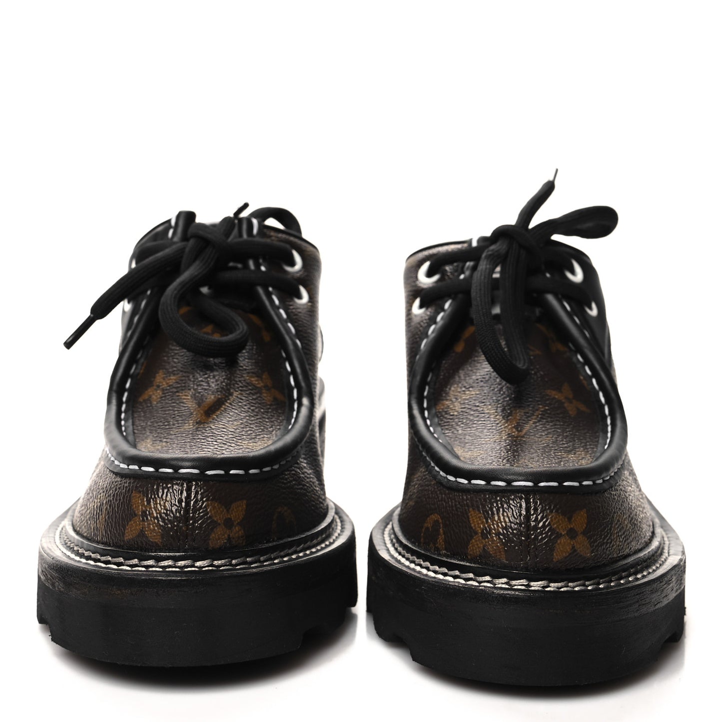 Monogram Calfskin Beaubourg Platform Derby Shoes 39 Brown