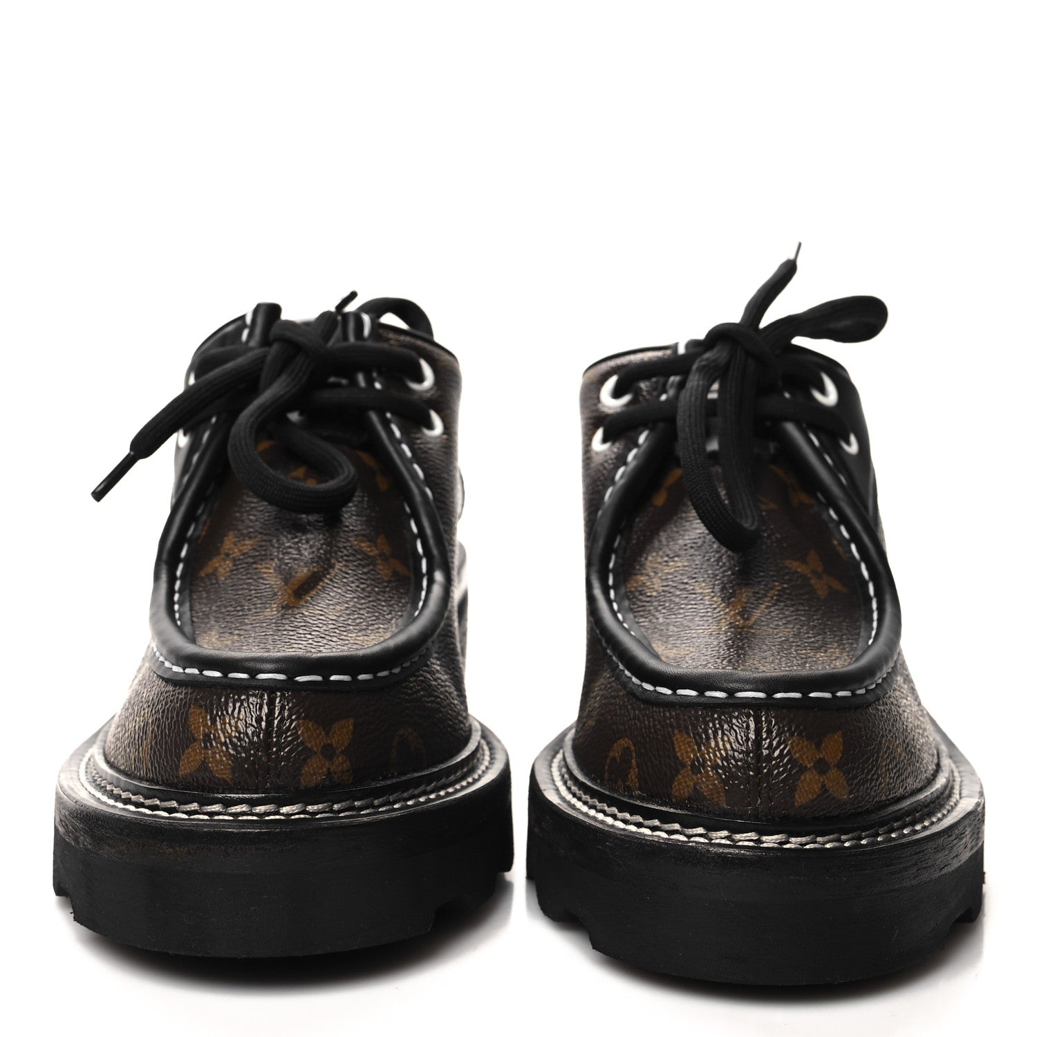 Louis Vuitton Monogram Calfskin Beaubourg Platform Derby Shoes 39 Brown 2 of 8