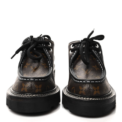 Louis Vuitton Monogram Calfskin Beaubourg Platform Derby Shoes 39 Brown 2 of 8