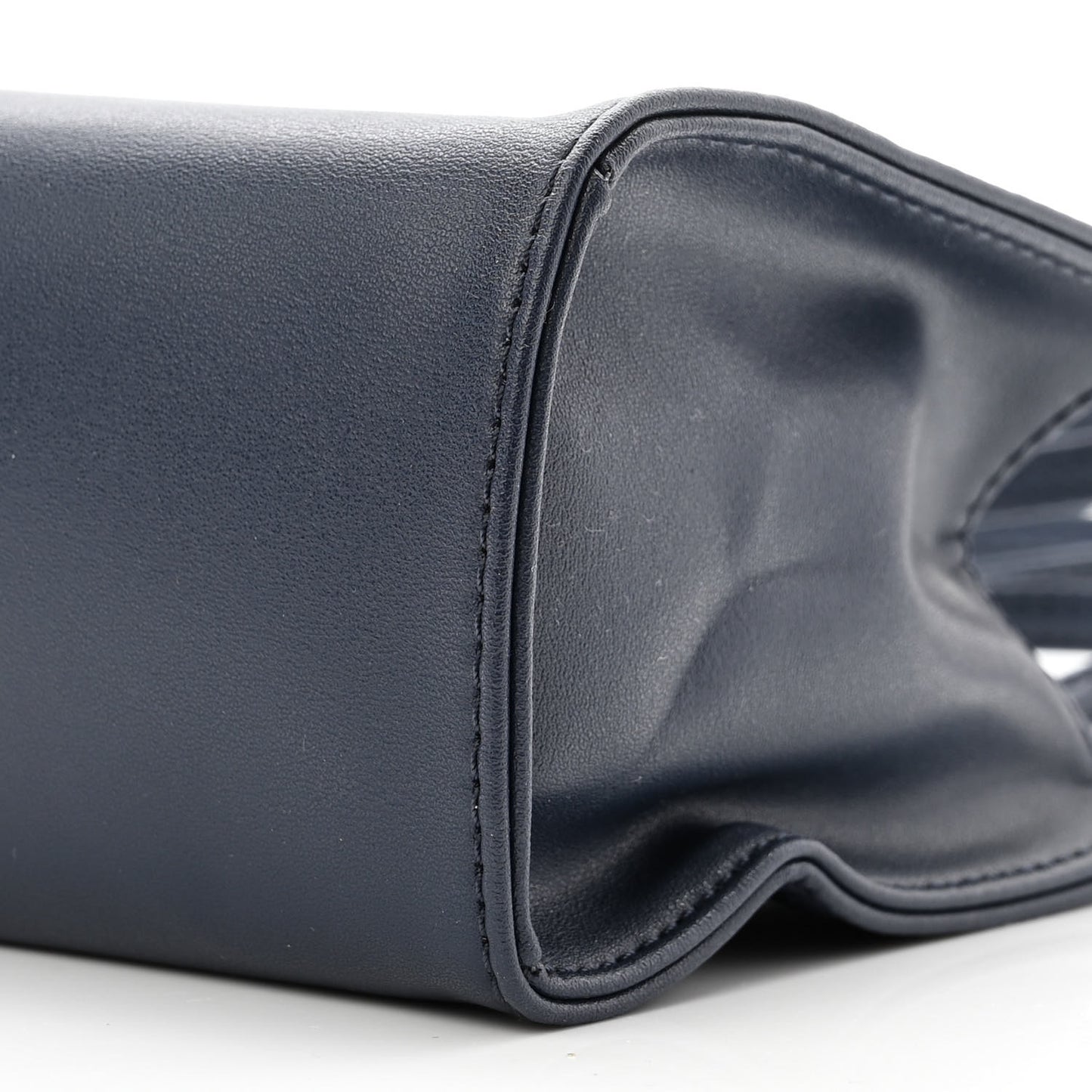 Vegan Leather Small Shopping Bag Navy