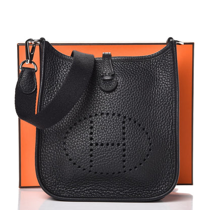 Hermes Taurillon Clemence Evelyne TPM Black 9 of 9