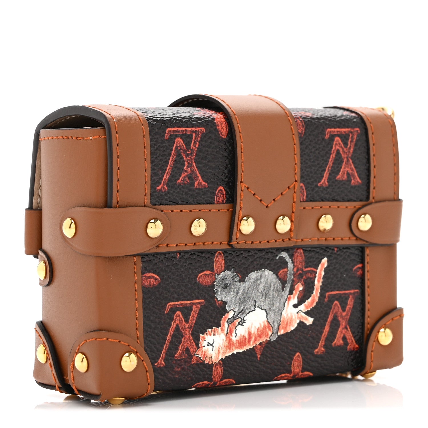 Louis Vuitton Catogram Essential Trunk Orange Marron 3 of 9