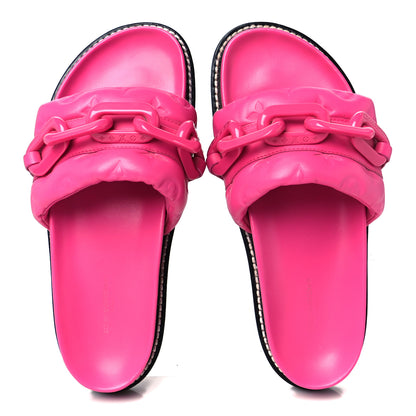 Louis Vuitton Calfskin Embossed Monogram Sunset Flat Comfort Mule 36.5 Rose Pop 2 of 10