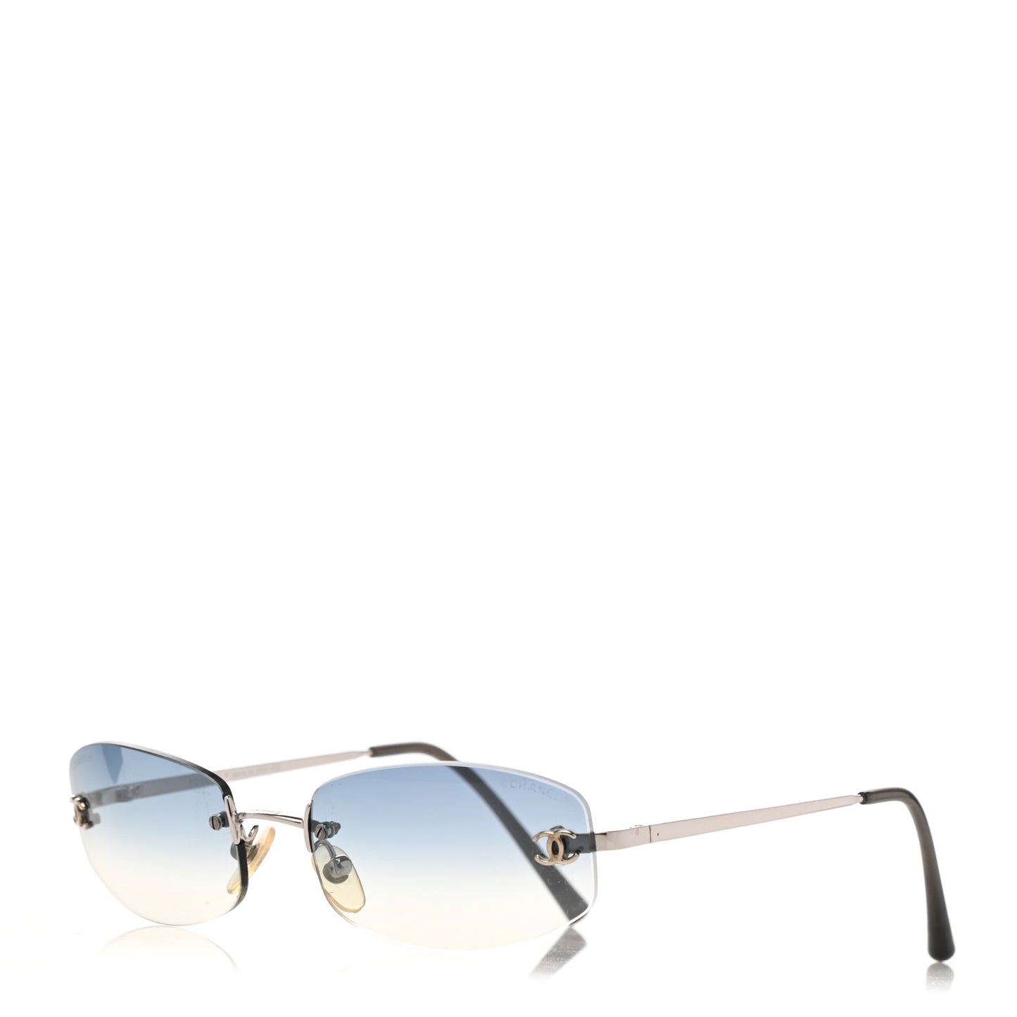 Metal Frameless Sunglasses 4002 Blue