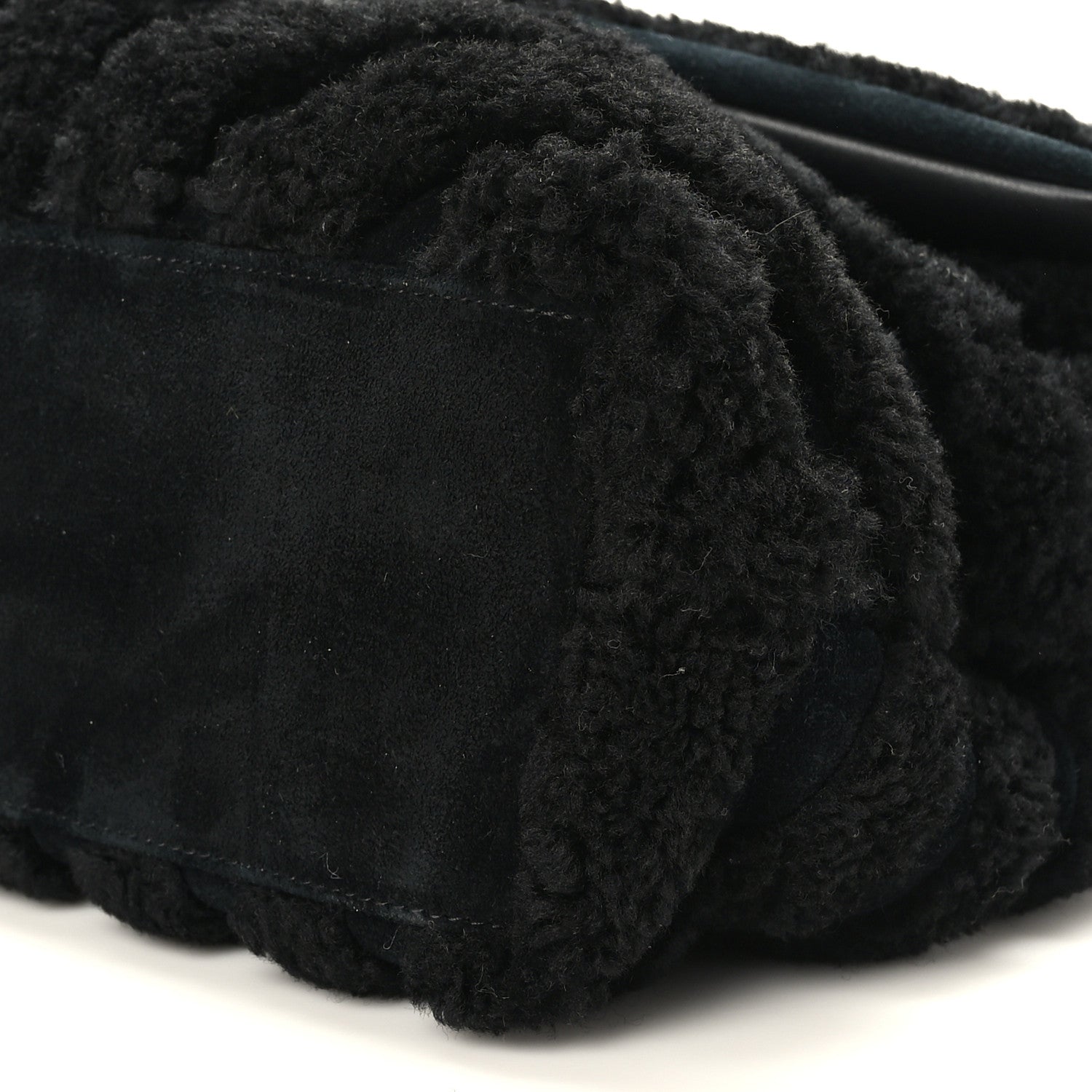 Saint Laurent Shearling Y Quilted Monogram Medium Loulou Chain Satchel Black 11 of 11