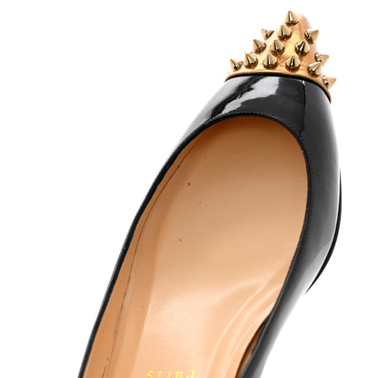 Christian Louboutin Patent Specchio Toe Geo Pump Flat 39.5 Black Bronze 11 of 13