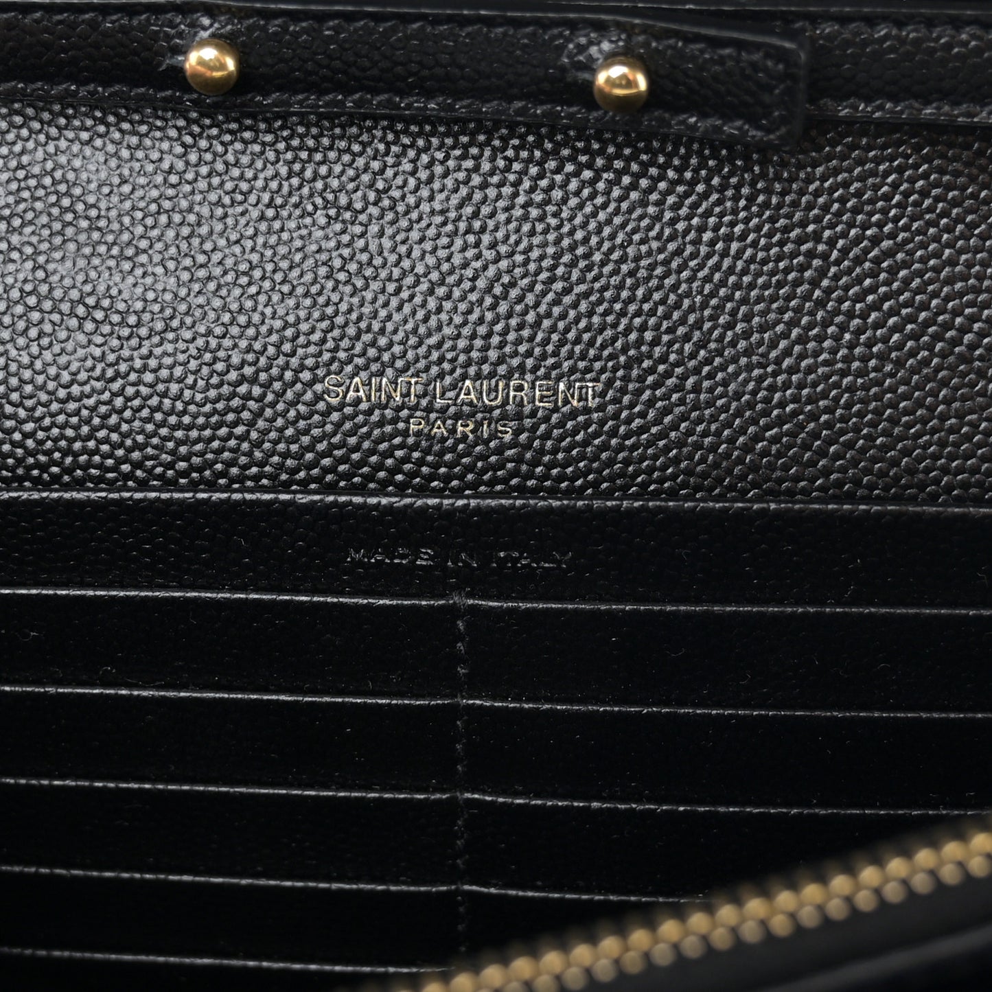 Grain De Poudre Matelasse Chevron Monogram Chain Wallet Black