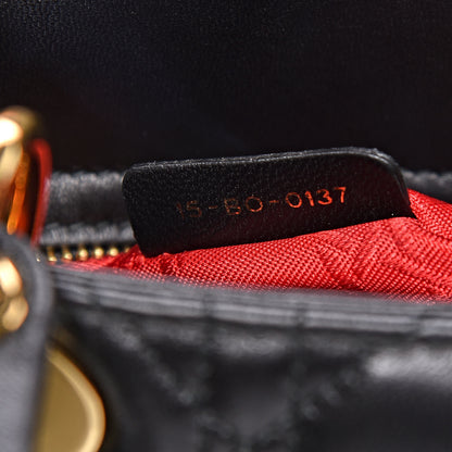 Christian Dior Lambskin Cannage Mini Lady Dior Black 7 of 10