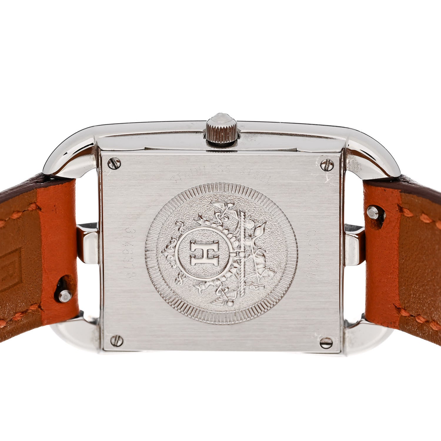 Hermes Stainless Steel Swift 23mm Cape Cod Quartz Watch Orange 4 of 5