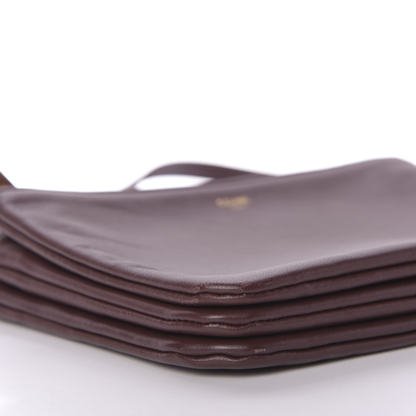 Smooth Lambskin Small Trio Crossbody Bag Burgundy