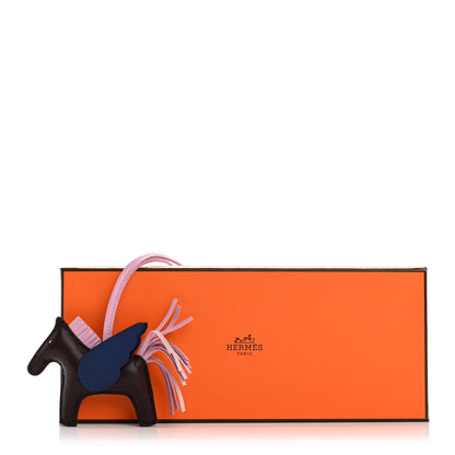 Hermes Milo Lambskin Grigri Rodeo Pegase Horse Bag Charm PM Rouge Sellier Mauve Sylvestre Bleu Saphir 6 of 6