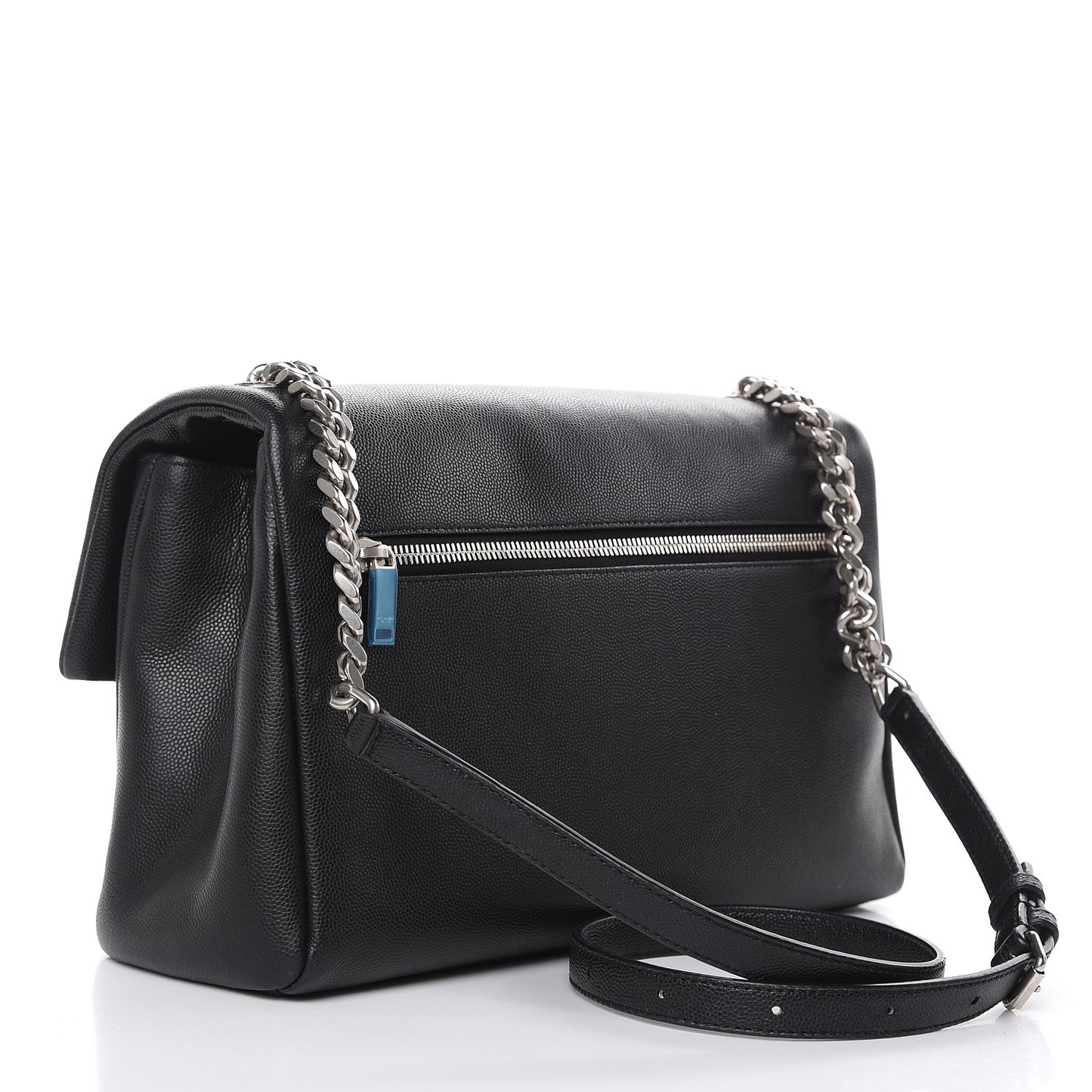 Grain De Poudre Medium West Hollywood Monogram Fold-Over Black