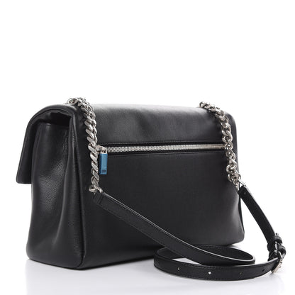 Saint Laurent Grain De Poudre Medium West Hollywood Monogram Fold-Over Black 3 of 14