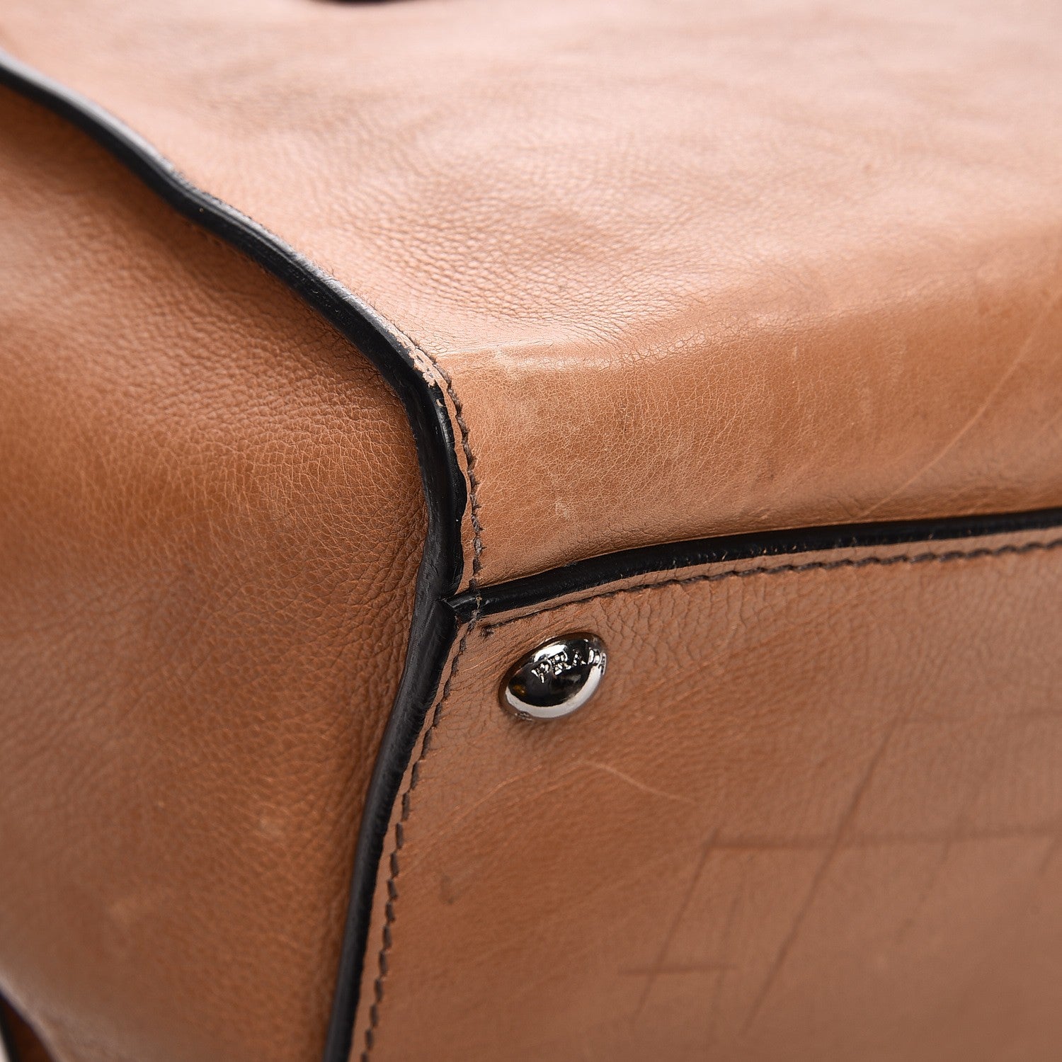 Prada Glace Calf Twin Pocket Tote Naturale 13 of 16
