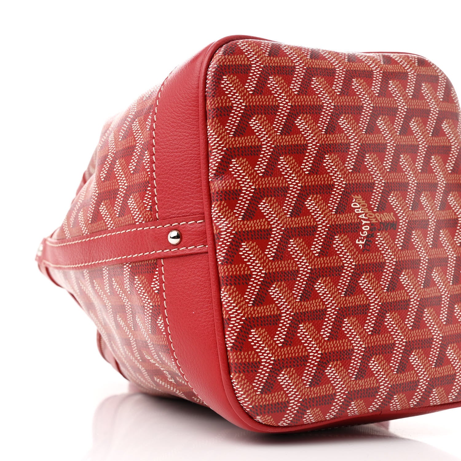 Goyard Goyardine Petit Flot Bucket Bag PM Red 9 of 10