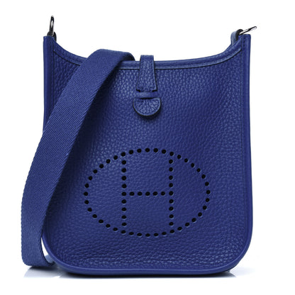 Hermes Taurillon Clemence Evelyne TPM Bleu Electrique 1 of 14