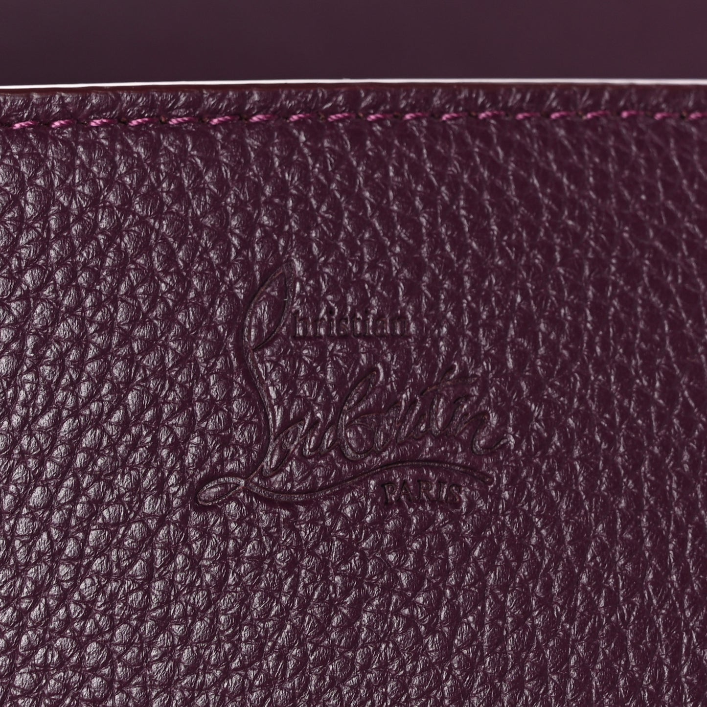 CHRISTIAN LOUBOUTIN Calfskin Spikes Loubinthesky Paloma Clutch Merlot
