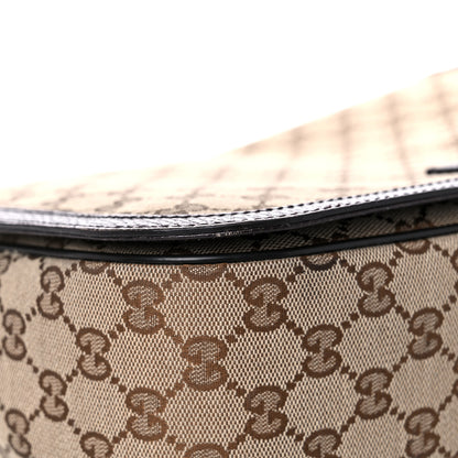 Gucci Monogram Large Flap Messenger Bag Beige Dark Brown 8 of 17