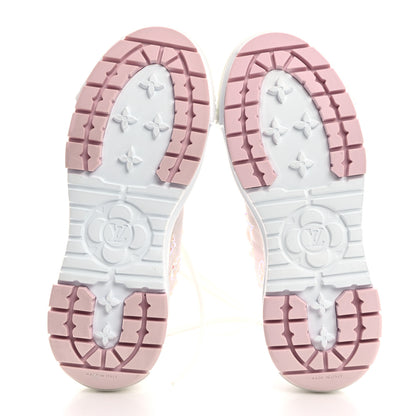Louis Vuitton Iridescent Technical Mesh Monogram LV Squad Sneaker Boots 37 Rose Clair 5 of 9