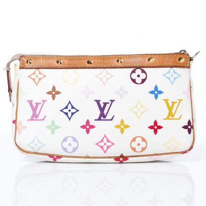 Louis Vuitton Monogram Multicolor Pochette Accessories White 3 of 9