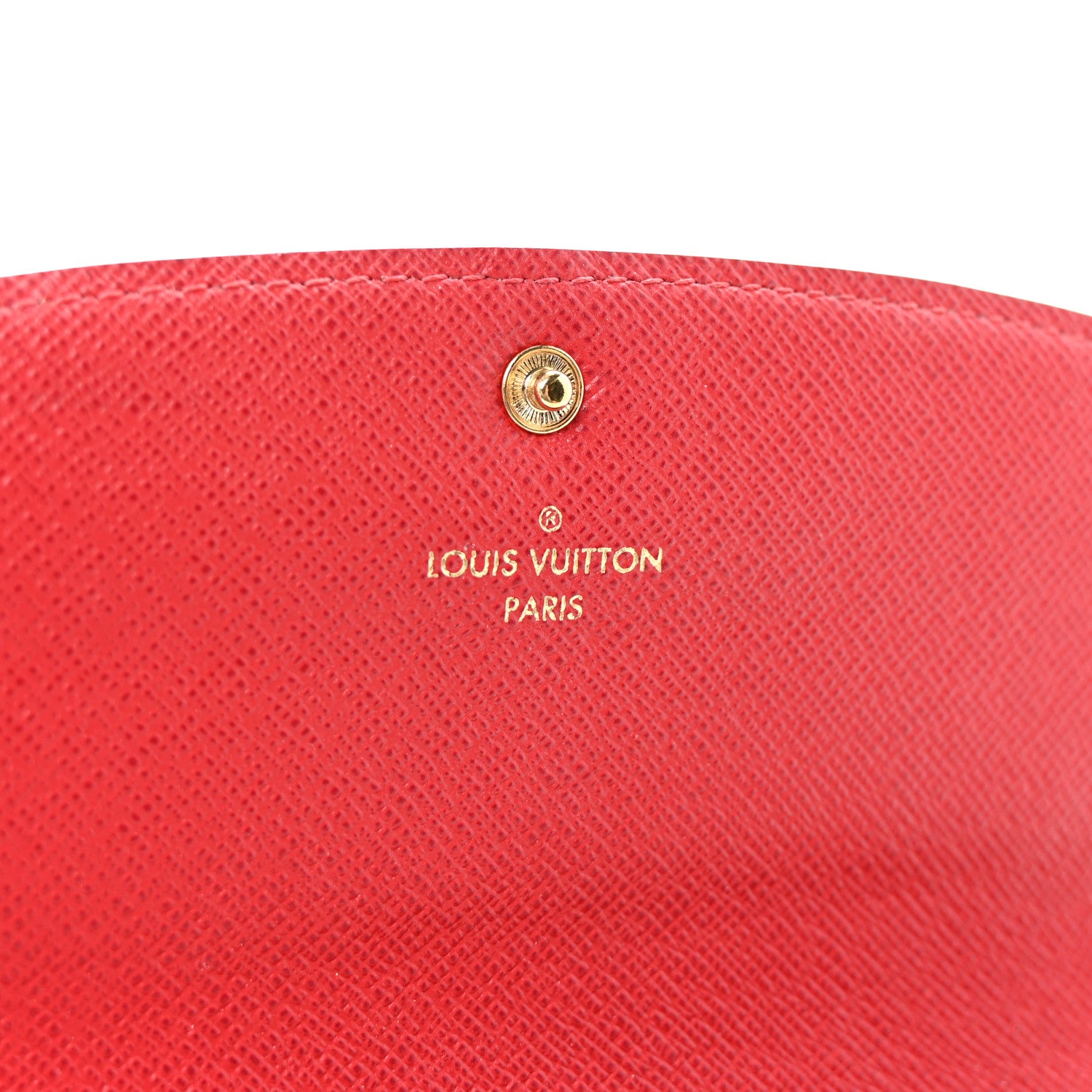 Louis Vuitton Damier Ebene Emilie Wallet Red 6 of 7