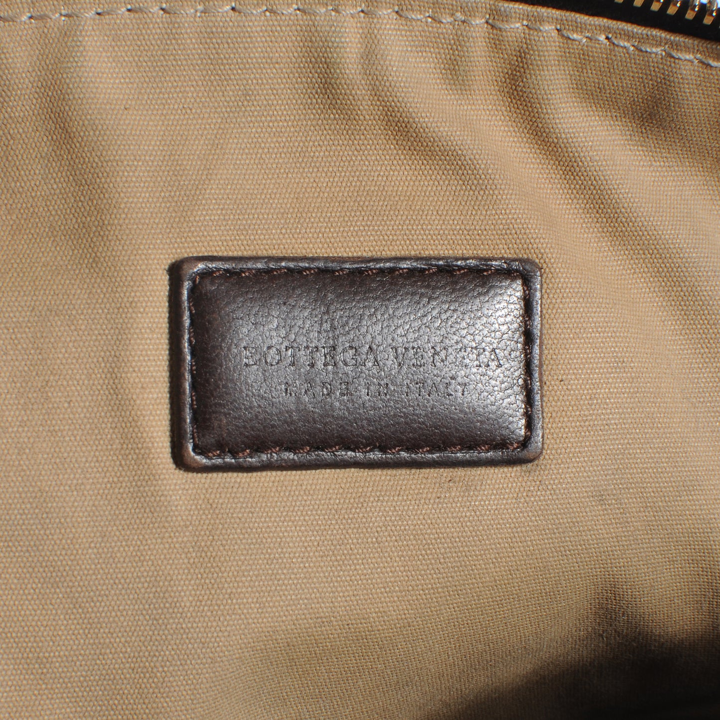 Nappa Intrecciato Small Cosmetic Case Ebano