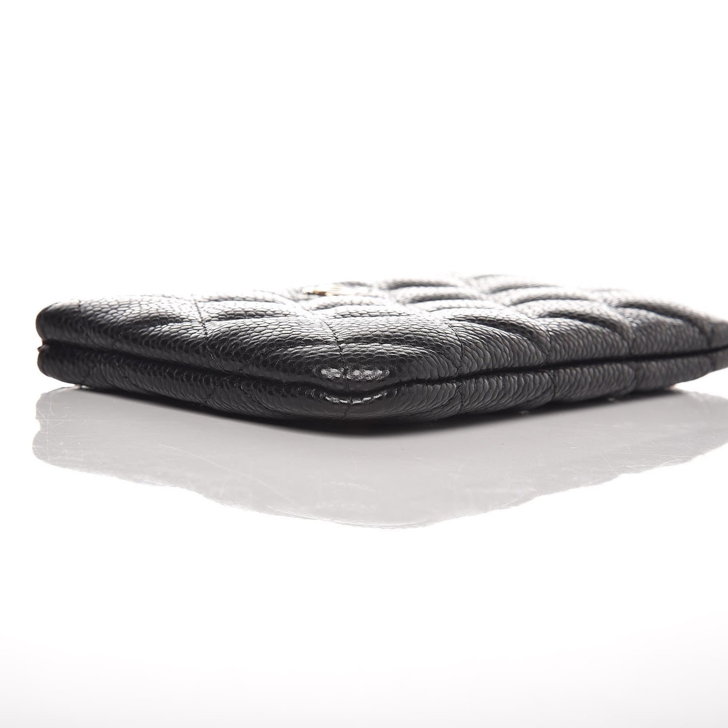 Caviar Quilted Small Cosmetic Case Black