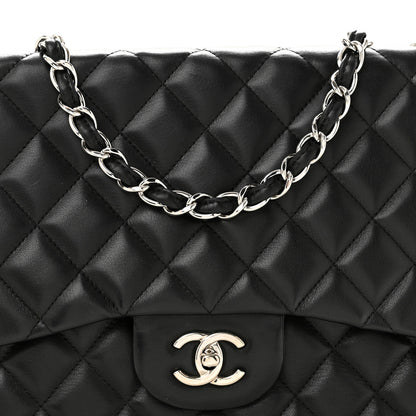 Chanel Lambskin Quilted Jumbo Single Flap Black 8 of 13