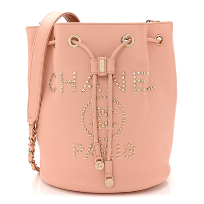 Chanel Caviar Deauville Drawstring Bucket Bag Light Pink 1 of 12