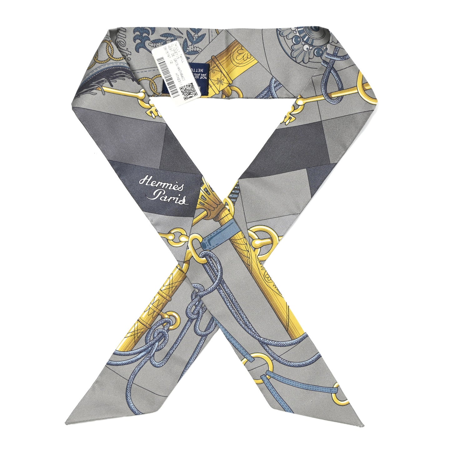 Silk Cliquetis Twilly Vert De Gris Anthracite