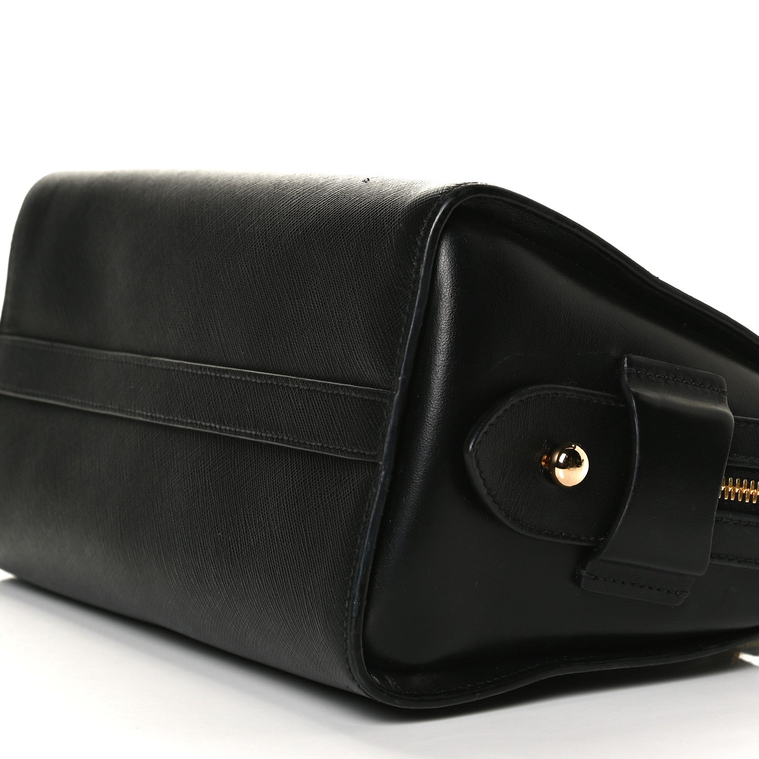 Prada Saffiano Soft Calfskin Double Handle Satchel Black 10 of 17